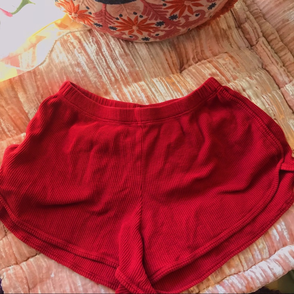 Brandy Melville Red Knit Shorts